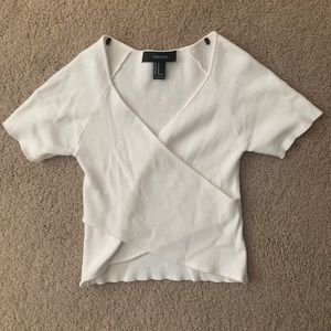 🍀 Forever 21 white crop top